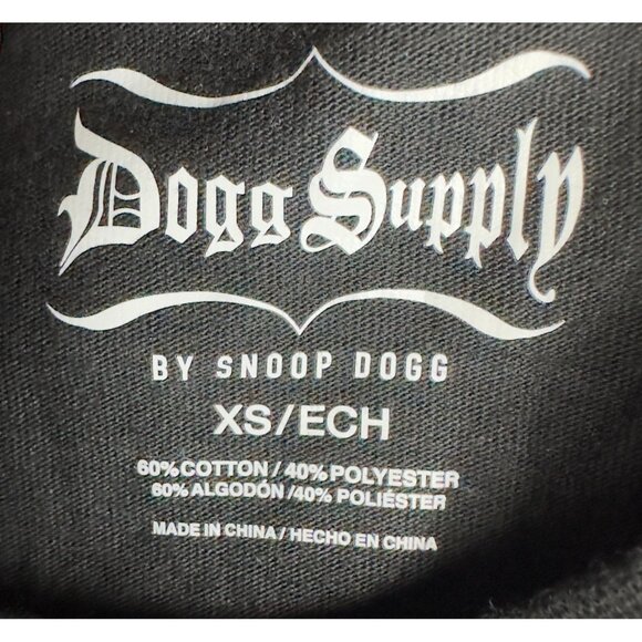 Snoop Doggy Dogg Graphic T-Shirt XS Dogg Supply By Snoop Dogg Black Cotton - Picture 7 of 8